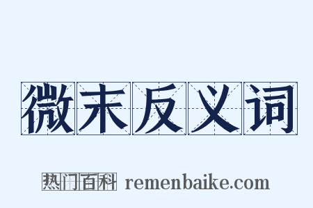 微末反义词是什么意思的图片